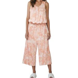 SLEEP CHIC “Mommy & Me” Tie-dye Romper in Pinkish-Orange/White Size XL — COMFY!